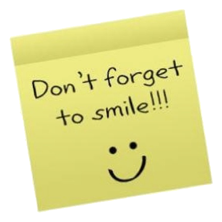 Don't forget to smile